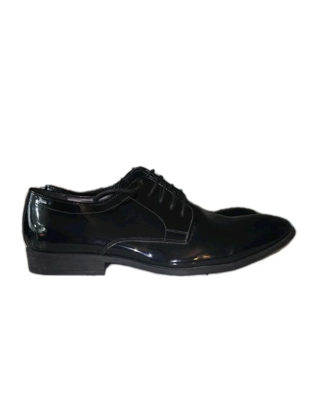 Vangelo Men Dress Shoe Tab-1 Formal Tuxedo for Prom Wedding Black Patent Size 18